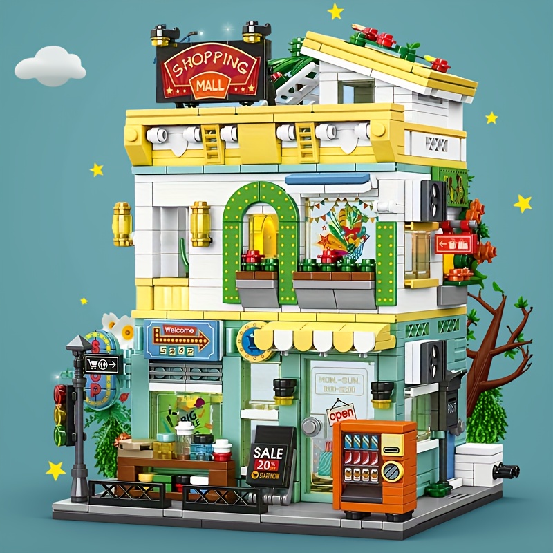 Model Kit Walmart - Town Life Streetscape Supermarket Hotel Building