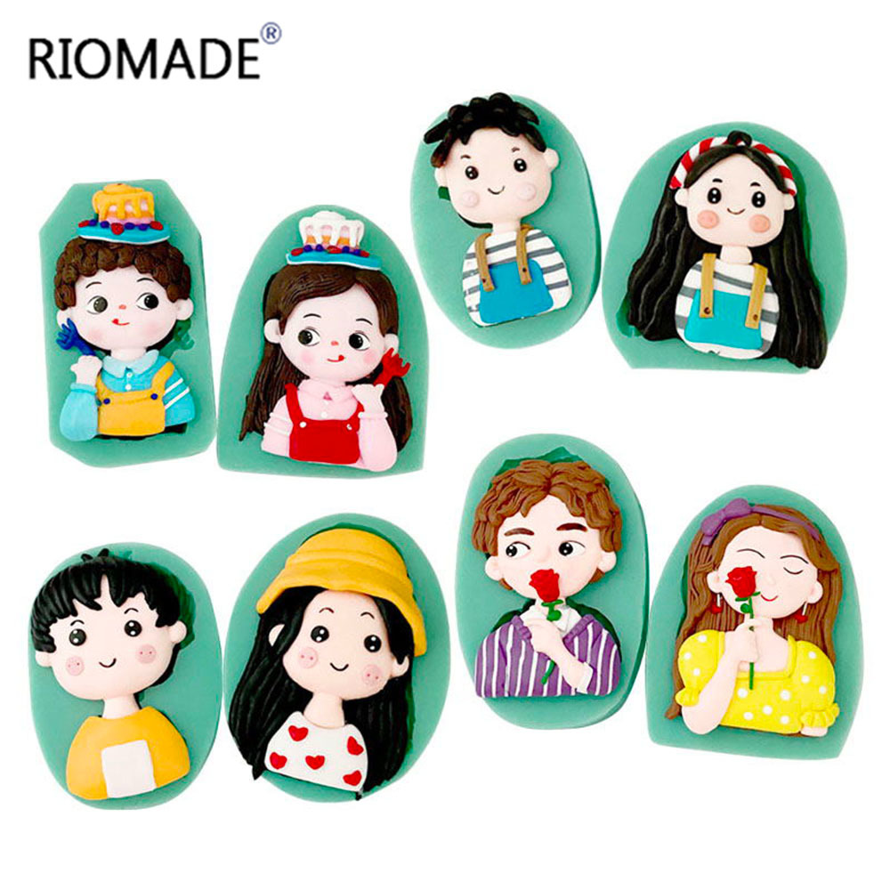Model Kit For Beginners - Cartoon Lovers Silicone Mold Boy Girl