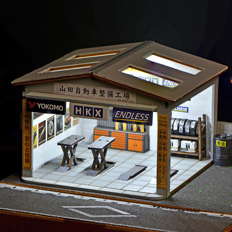 1:64 Scale DIY Auto Repair Sho - Model Kit Diorama 评论和价格