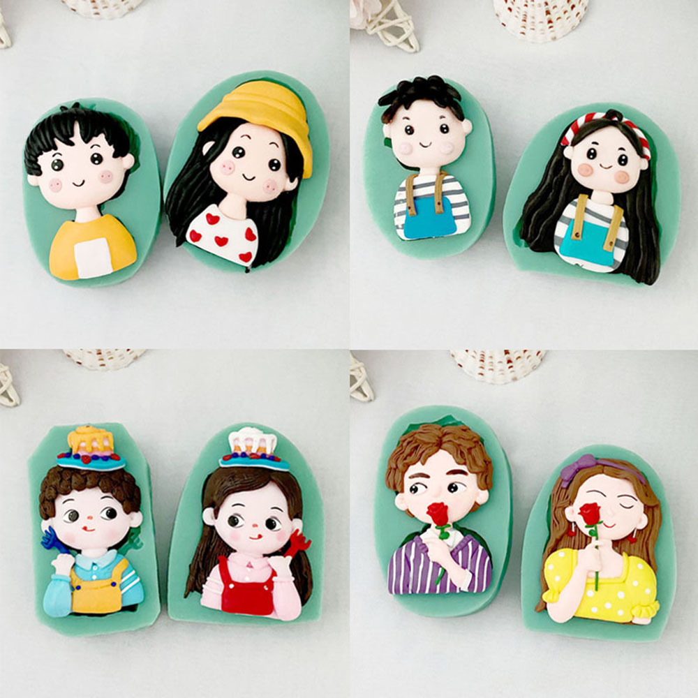 Cartoon Lovers Silicone Mold B - Model Kit For Beginners 评论和价格