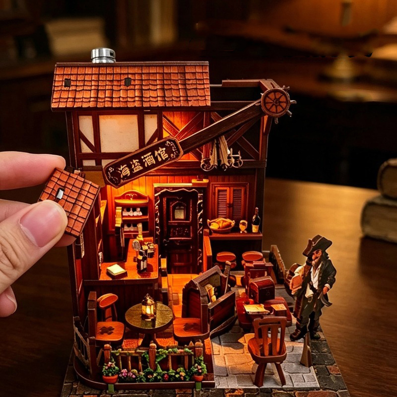DIY 3D Wooden Pirate Tavern Co - Model Kit Glue 评论和价格