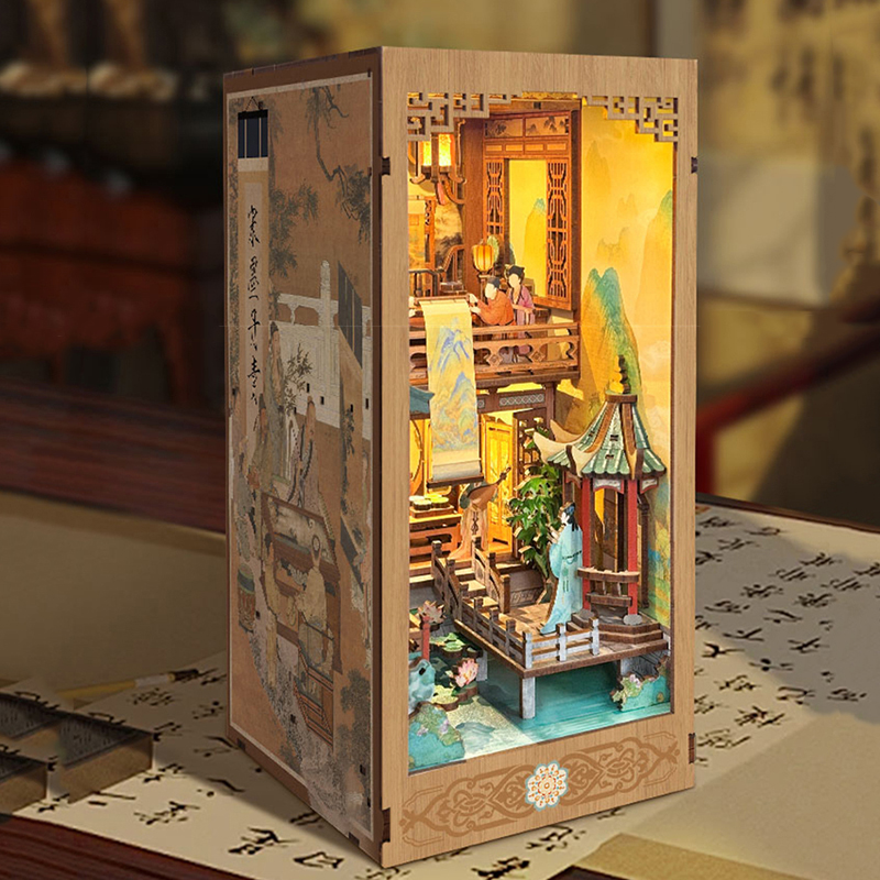 DIY Wooden Book Nook Shelf Ins - Model Kit Glue 评论和价格