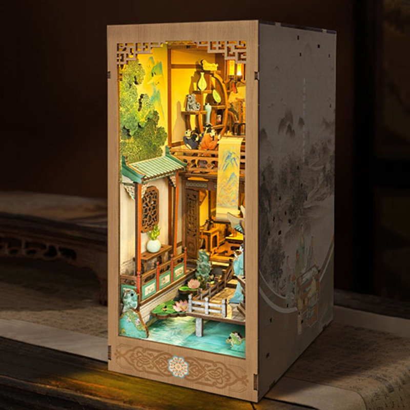 DIY Wooden Book Nook Shelf Ins - Model Kit Glue 评论和价格