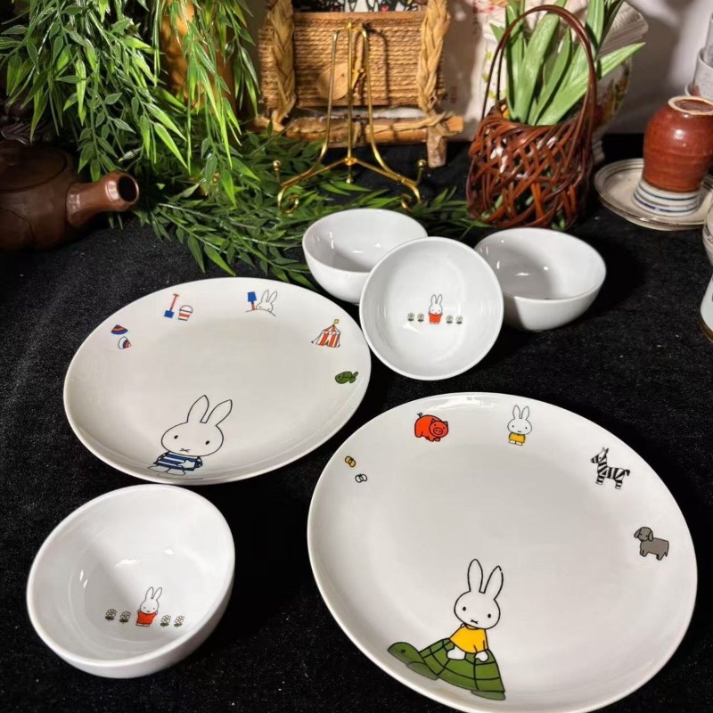 Cute Miffy Bone China Dinnerwa - Model Kitchen Set Pvc 评论和价格