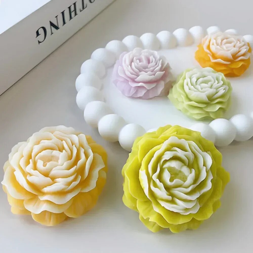 3D Peony Candle Silicone Mold  - Model Kit For Beginners 评论和价格