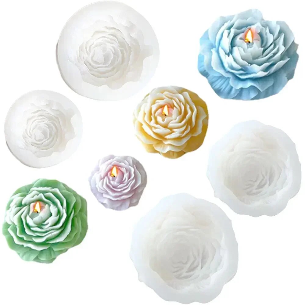 3D Peony Candle Silicone Mold  - Model Kit For Beginners 评论和价格