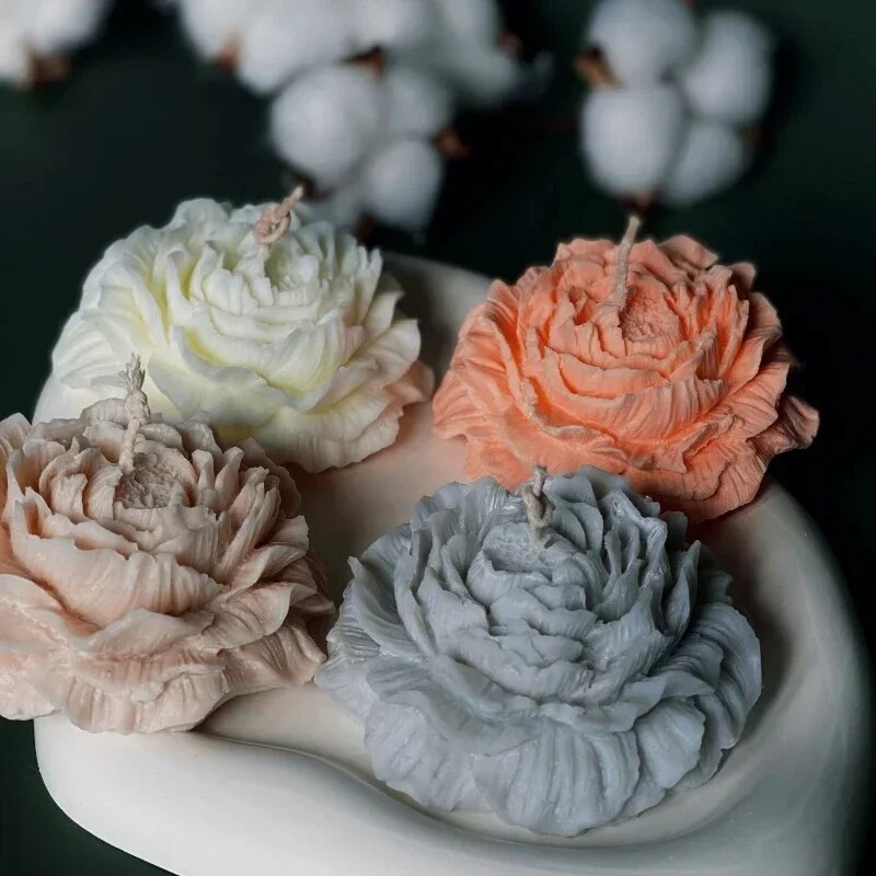 3D Peony Candle Silicone Mold  - Model Kit For Beginners 评论和价格