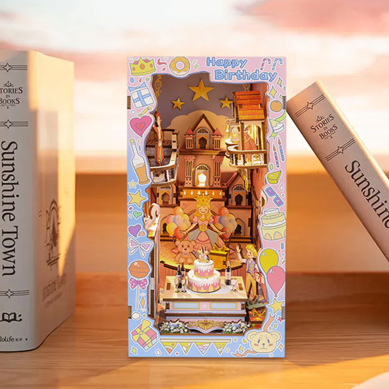 DIY Wooden Book Nook Shelf Ins - Model Kit Glue 评论和价格