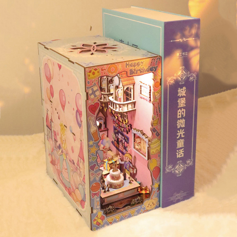 DIY Wooden Book Nook Shelf Ins - Model Kit Glue 评论和价格