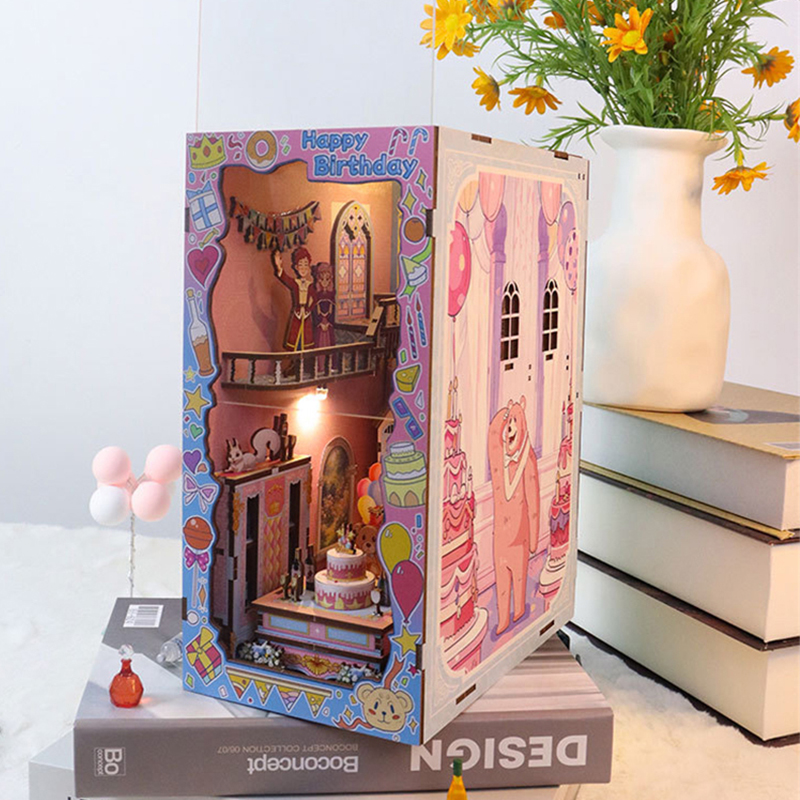 DIY Wooden Book Nook Shelf Ins - Model Kit Glue 评论和价格
